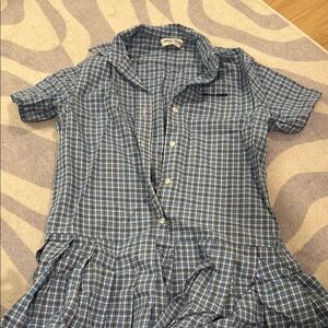 Miu Miu Blue Plaid Dress